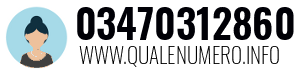 Numero di telefono 03470312860 03470312860