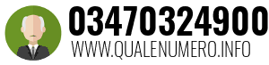 Numero di telefono 03470324900 03470324900