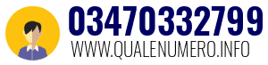Numero di telefono 03470332799 03470332799