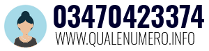 Numero di telefono 03470423374 03470423374