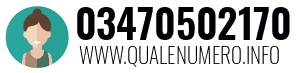 Numero di telefono 03470502170 03470502170