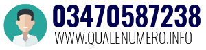 Numero di telefono 03470587238 03470587238
