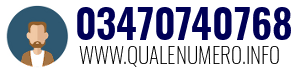 Numero di telefono 03470740768 03470740768