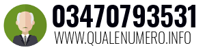 Numero di telefono 03470793531 03470793531
