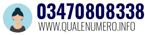 Numero di telefono 03470808338 03470808338
