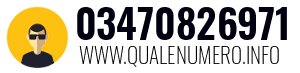 Numero di telefono 03470826971 03470826971