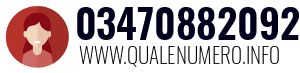 Numero di telefono 03470882092 03470882092