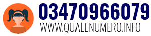 Numero di telefono 03470966079 03470966079