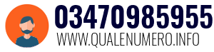 Numero di telefono 03470985955 03470985955