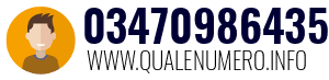 Numero di telefono 03470986435 03470986435