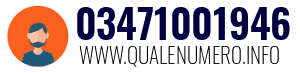 Numero di telefono 03471001946 03471001946
