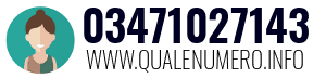 Numero di telefono 03471027143 03471027143