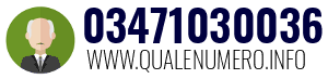 Numero di telefono 03471030036 03471030036