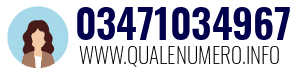 Numero di telefono 03471034967 03471034967