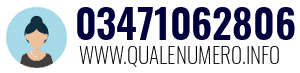 Numero di telefono 03471062806 03471062806