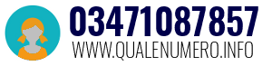 Numero di telefono 03471087857 03471087857