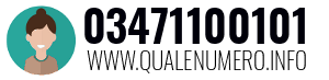 Numero di telefono 03471100101 03471100101