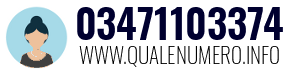 Numero di telefono 03471103374 03471103374