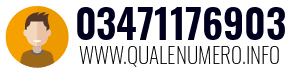 Numero di telefono 03471176903 03471176903