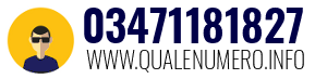 Numero di telefono 03471181827 03471181827