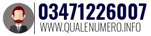 Numero di telefono 03471226007 03471226007