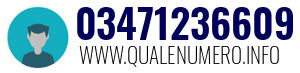 Numero di telefono 03471236609 03471236609
