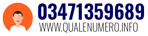 Numero di telefono 03471359689 03471359689