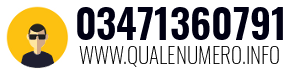 Numero di telefono 03471360791 03471360791