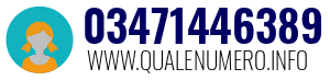 Numero di telefono 03471446389 03471446389