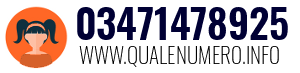 Numero di telefono 03471478925 03471478925