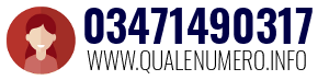 Numero di telefono 03471490317 03471490317