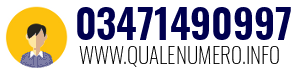 Numero di telefono 03471490997 03471490997