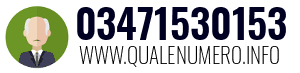 Numero di telefono 03471530153 03471530153