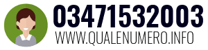 Numero di telefono 03471532003 03471532003
