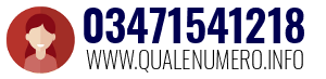 Numero di telefono 03471541218 03471541218
