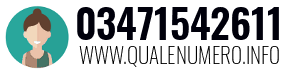 Numero di telefono 03471542611 03471542611