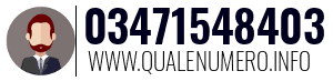 Numero di telefono 03471548403 03471548403