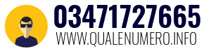 Numero di telefono 03471727665 03471727665