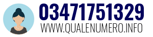 Numero di telefono 03471751329 03471751329