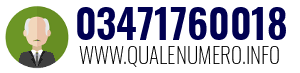 Numero di telefono 03471760018 03471760018
