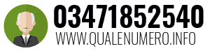 Numero di telefono 03471852540 03471852540