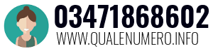 Numero di telefono 03471868602 03471868602