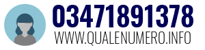 Numero di telefono 03471891378 03471891378