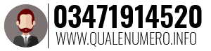 Numero di telefono 03471914520 03471914520