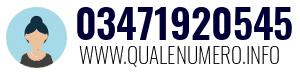 Numero di telefono 03471920545 03471920545