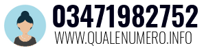 Numero di telefono 03471982752 03471982752