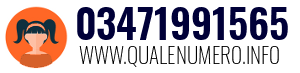 Numero di telefono 03471991565 03471991565