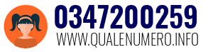 Numero di telefono 0347200259 0347200259