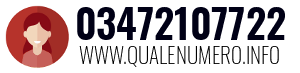 Numero di telefono 03472107722 03472107722
