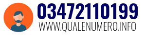 Numero di telefono 03472110199 03472110199